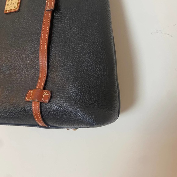 Dooney & Bourke Black Pebble Leather Expandable Tote - Picture 7 of 16